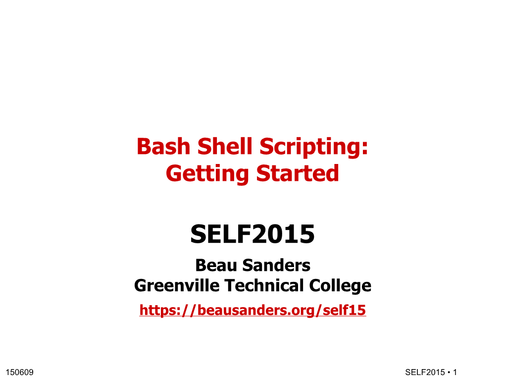 Bash Shell Scripts