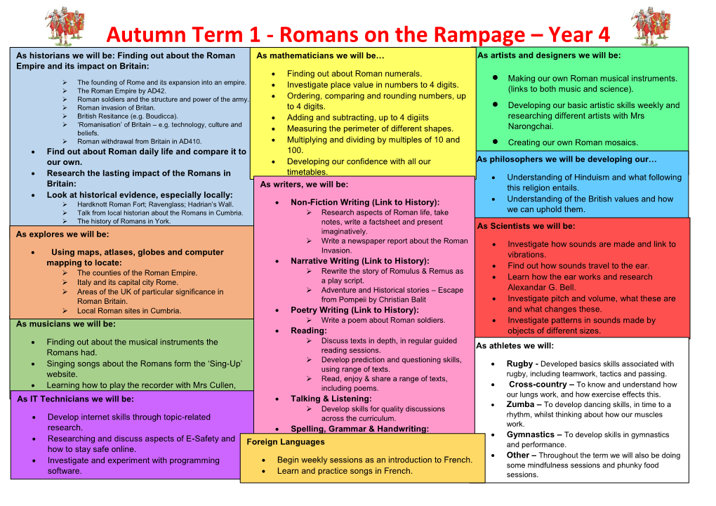 Autumn Term 1