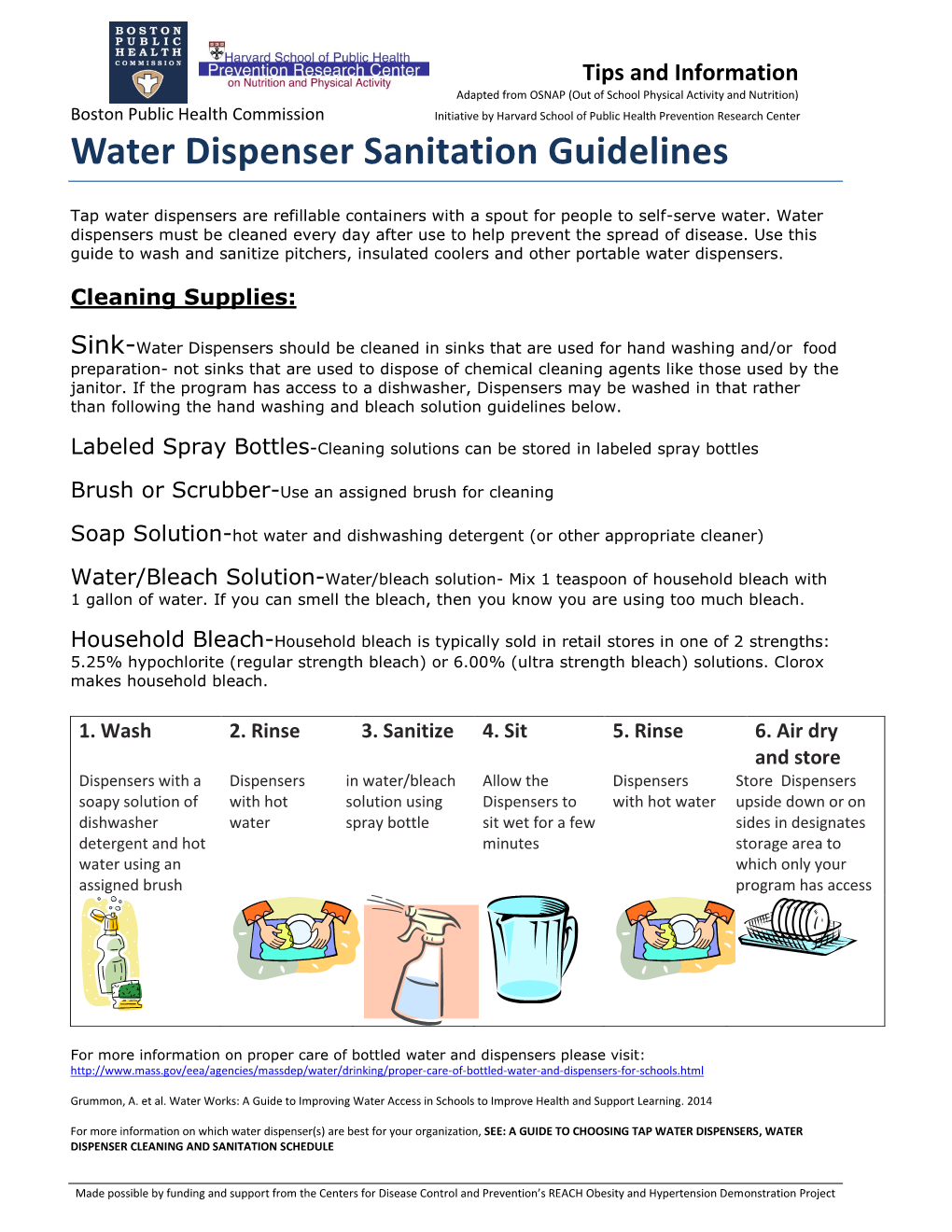 Water Dispenser Sanitation Guidelines