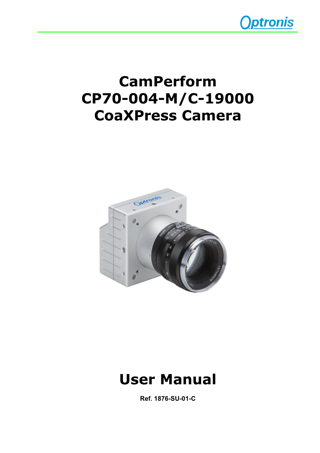 Camperform CP70-004-M/C-19000 Coaxpress Camera User Manual