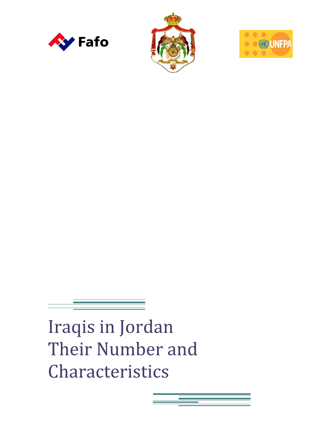 Iraqis in Jordan Their Number and Characteristics