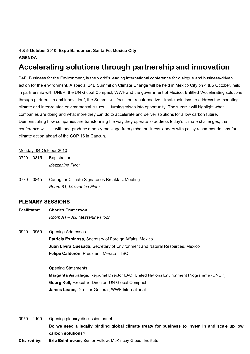 Accelerating Solutions Through Partnership and Innovation