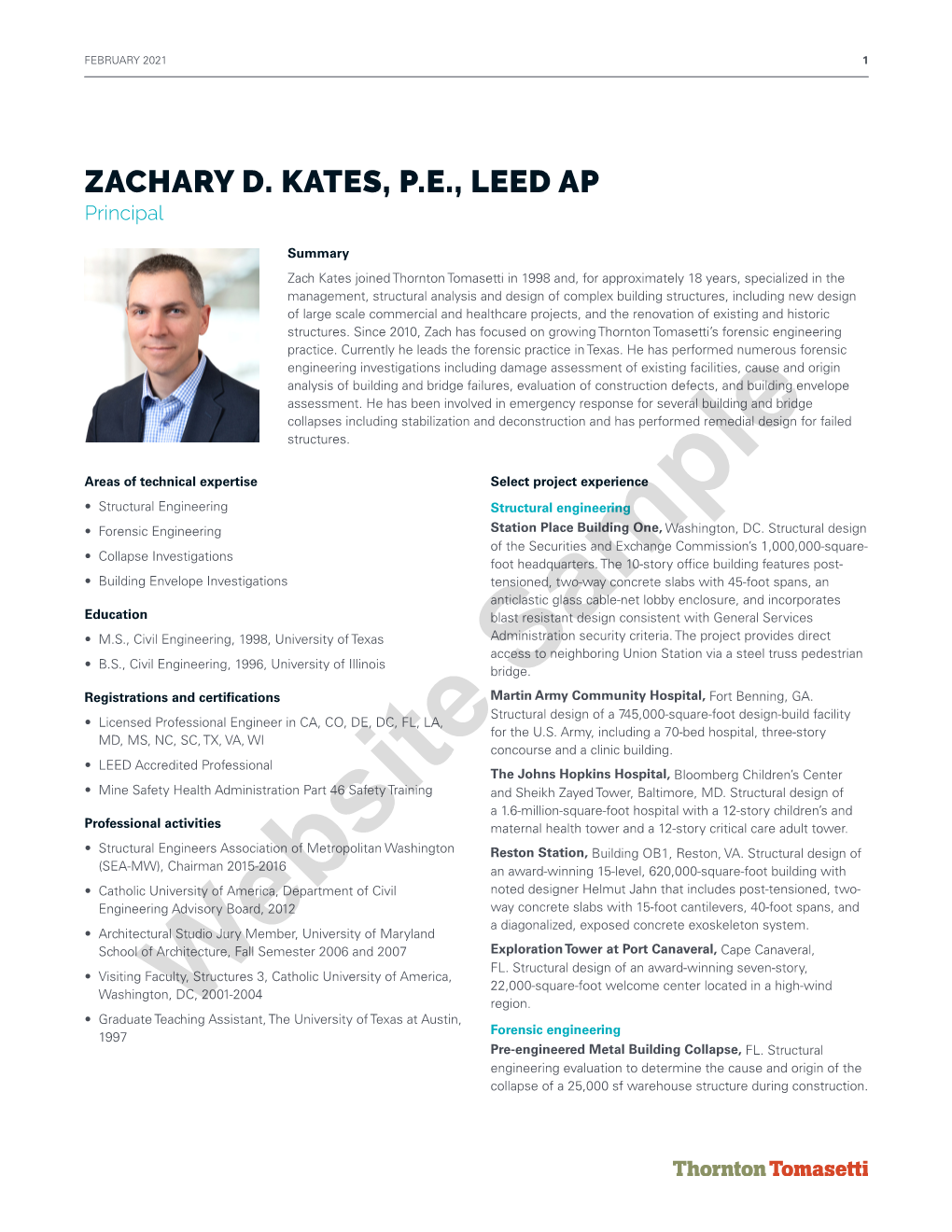 ZACHARY D. KATES, P.E., LEED AP Principal