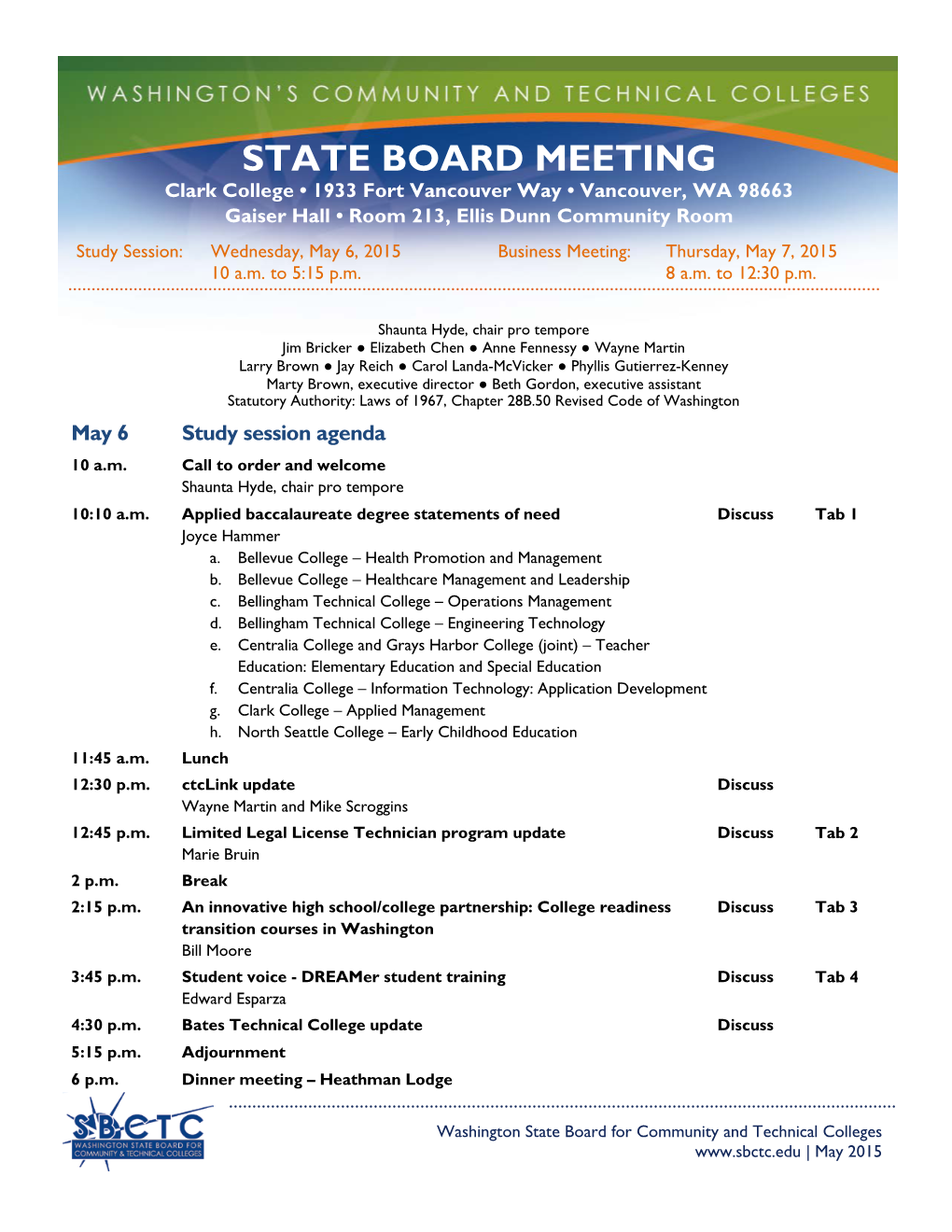 State Board Meeting