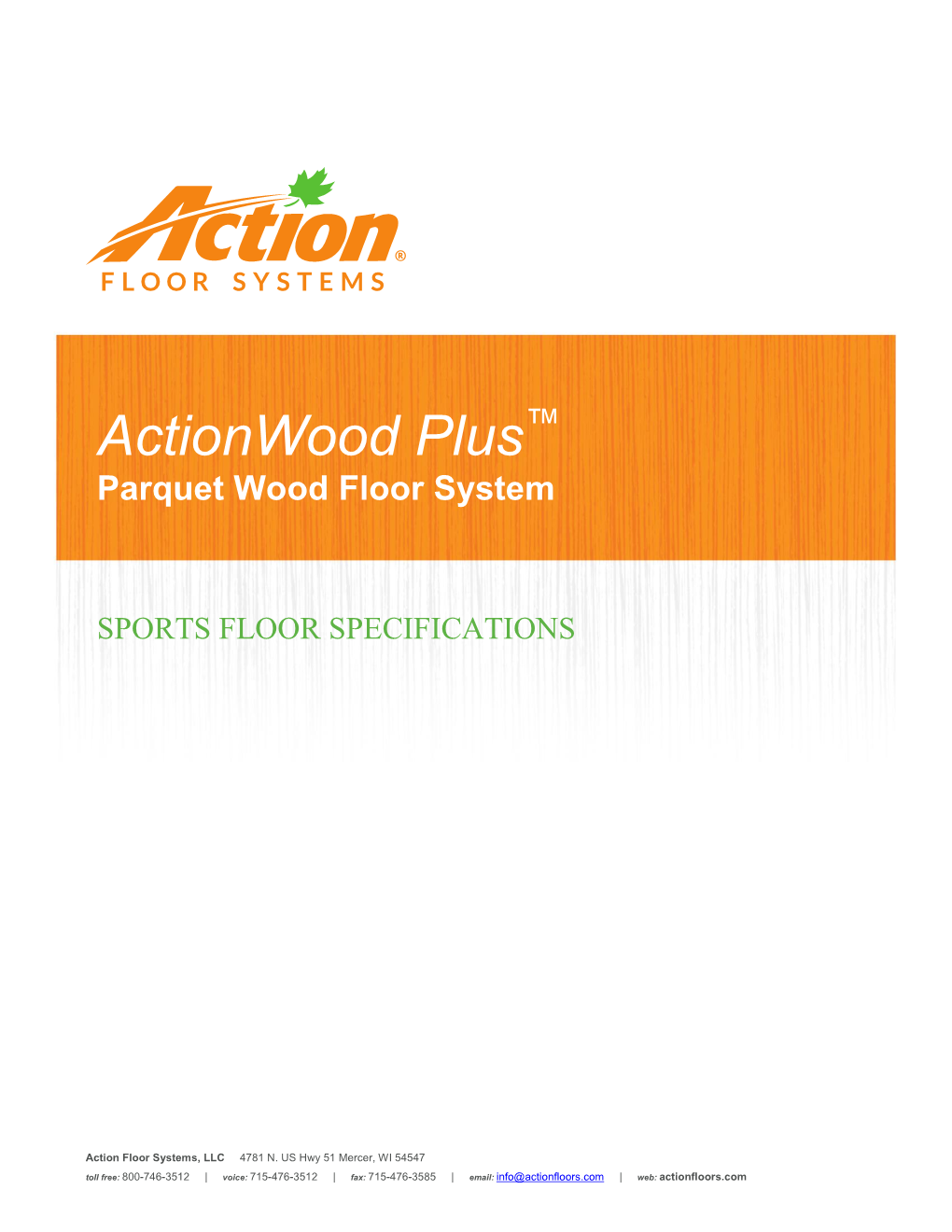 Actionwood Plus™ Parquet Wood Floor System