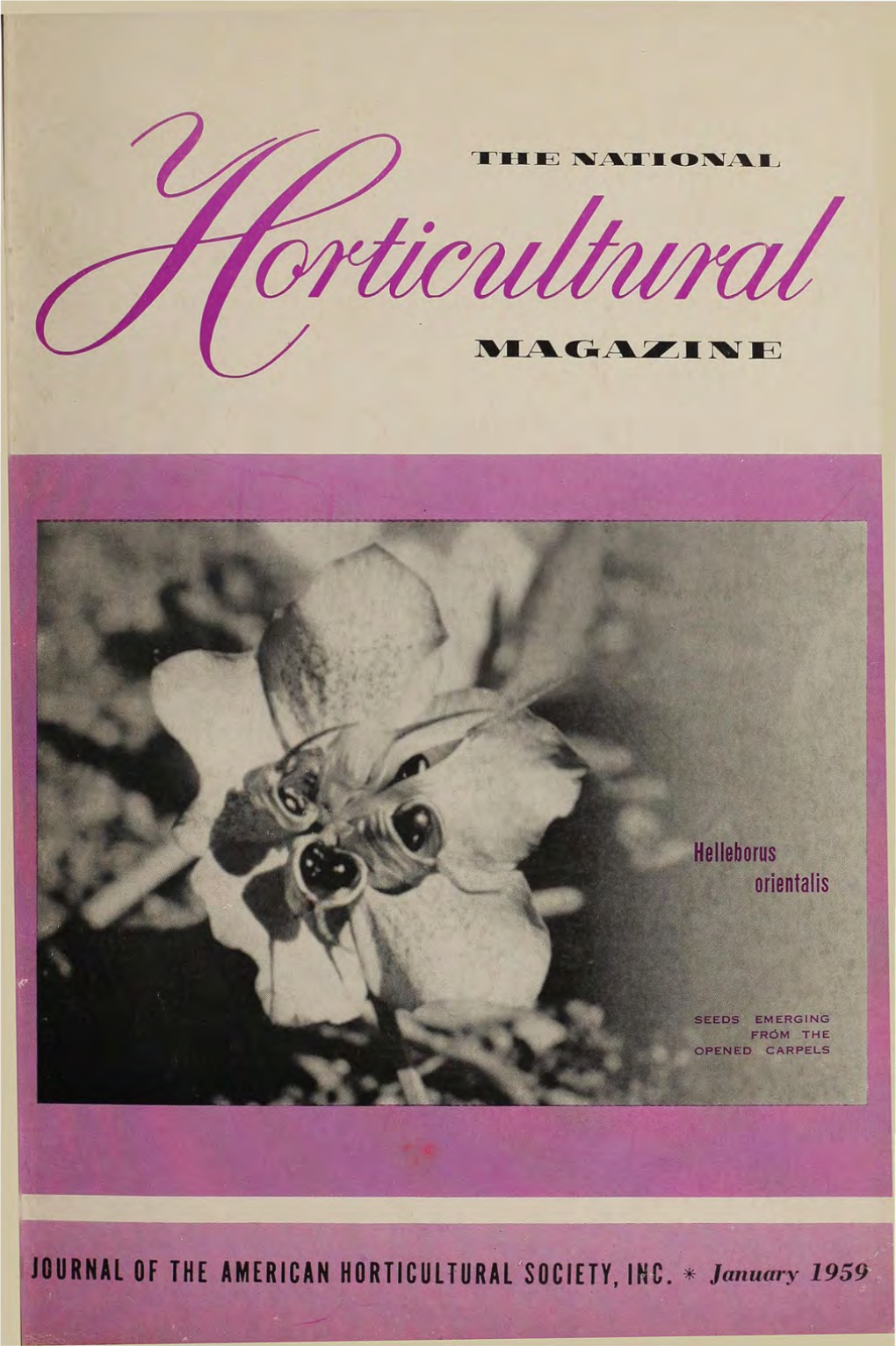 January 1959 the National HORTICULTURAL Magazine