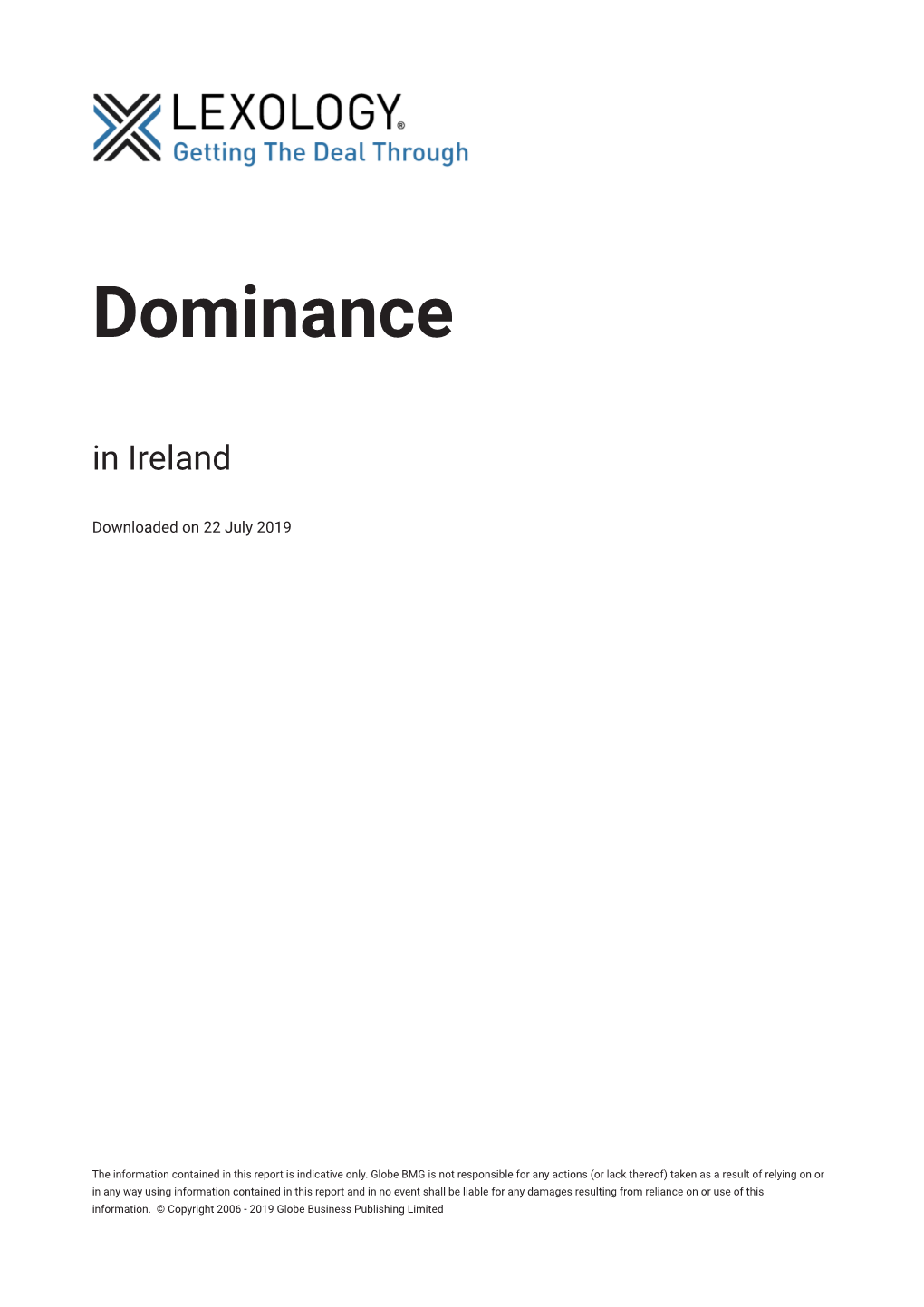 Dominance in Ireland