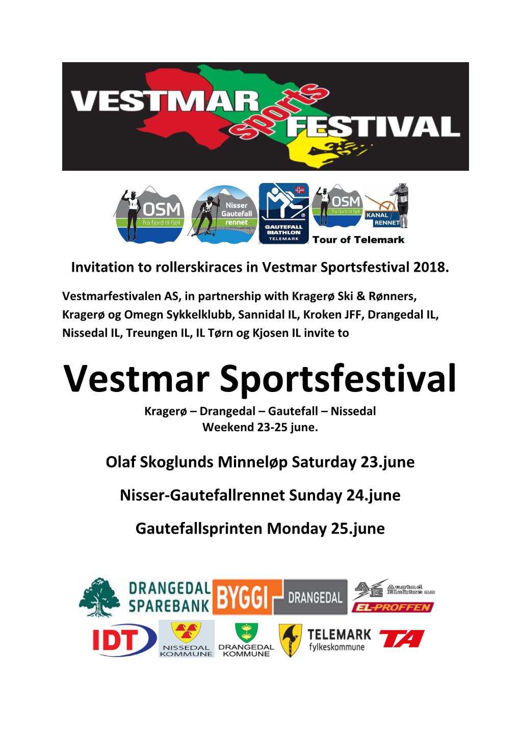 Vestmar Sportsfestival 2018