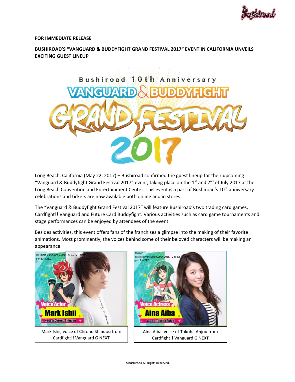 Vanguard & Buddyfight Grand Festival 2017