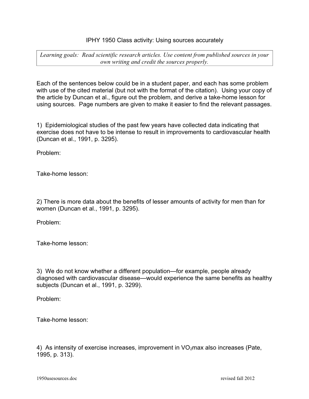 IPHY 1950 Class Activity: Using Sources Accurately