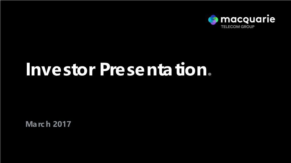 Investor Presentation