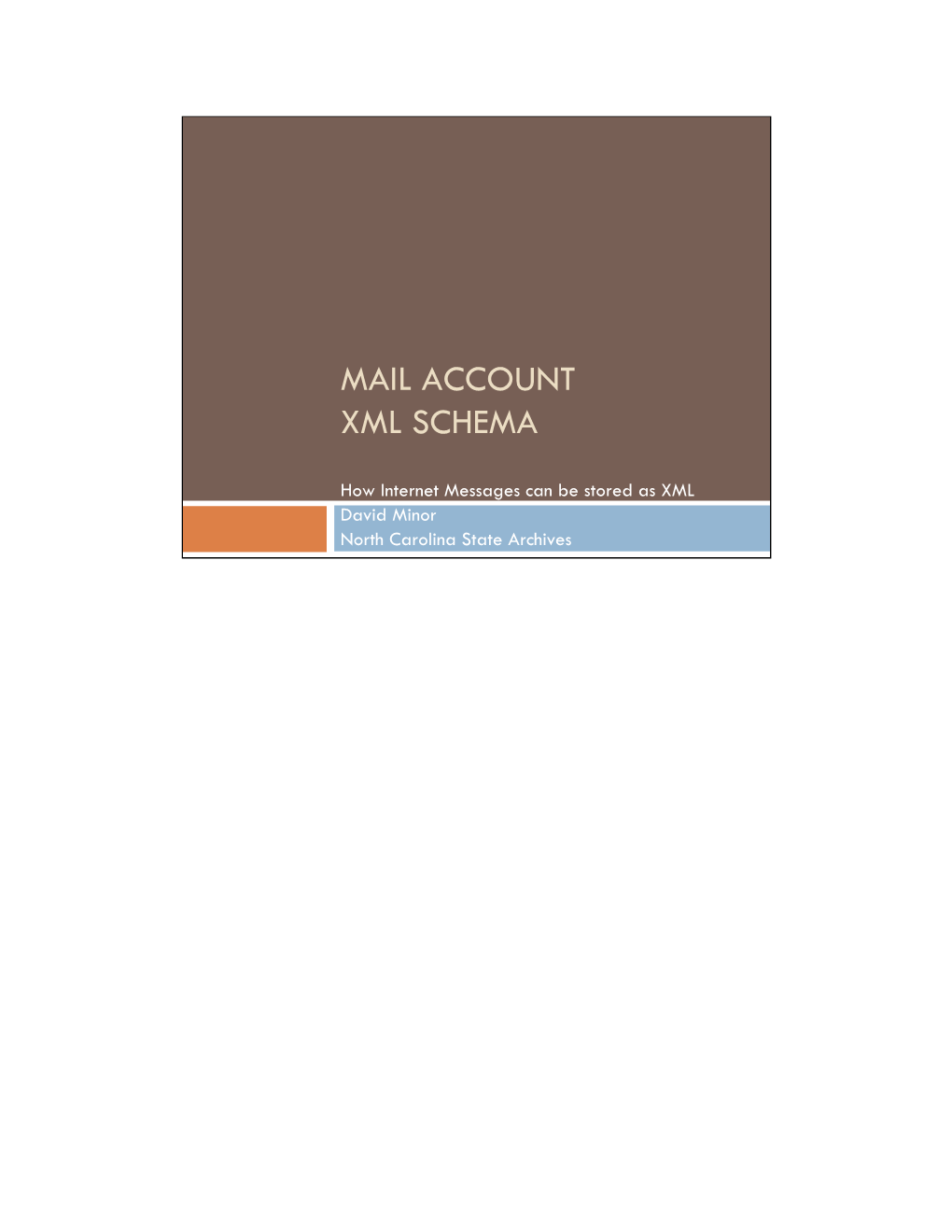 Mail Account Xml Schema