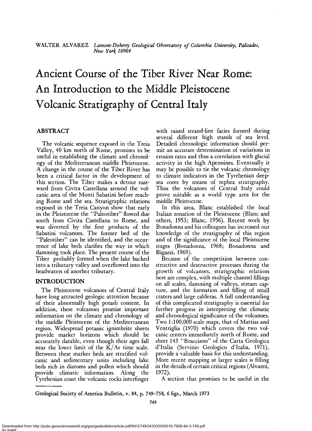An Introduction to the Middle Pleistocene Volcanic Stratigraphy of Central Italy