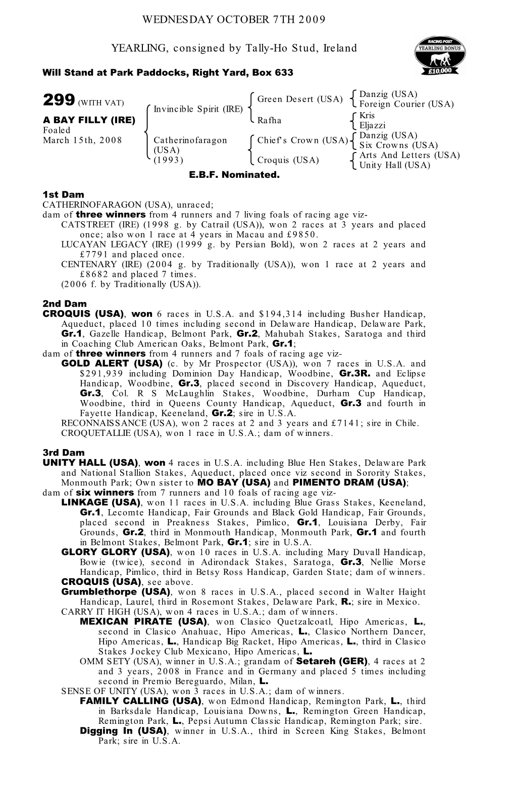 Tattersalls October Yearling Sale Book 1