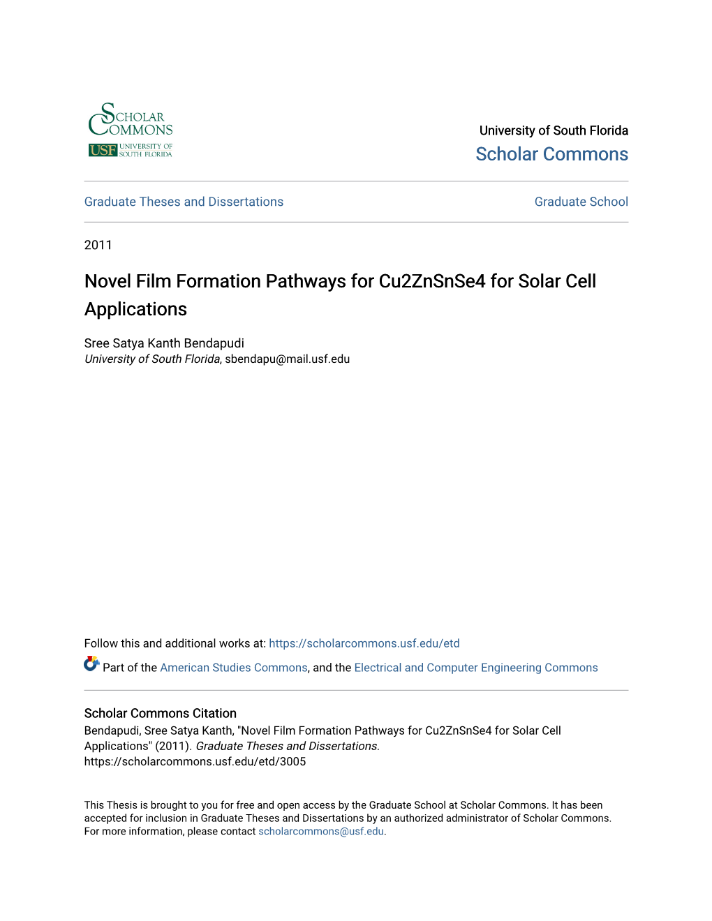 Novel Film Formation Pathways for Cu2znsnse4 for Solar Cell Applications