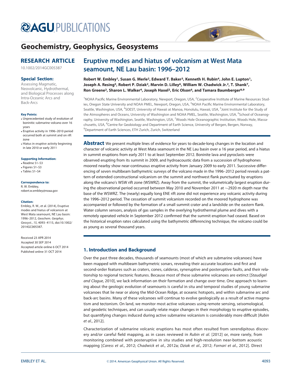 Eruptive Modes and Hiatus of Volcanism at West Mata Seamount