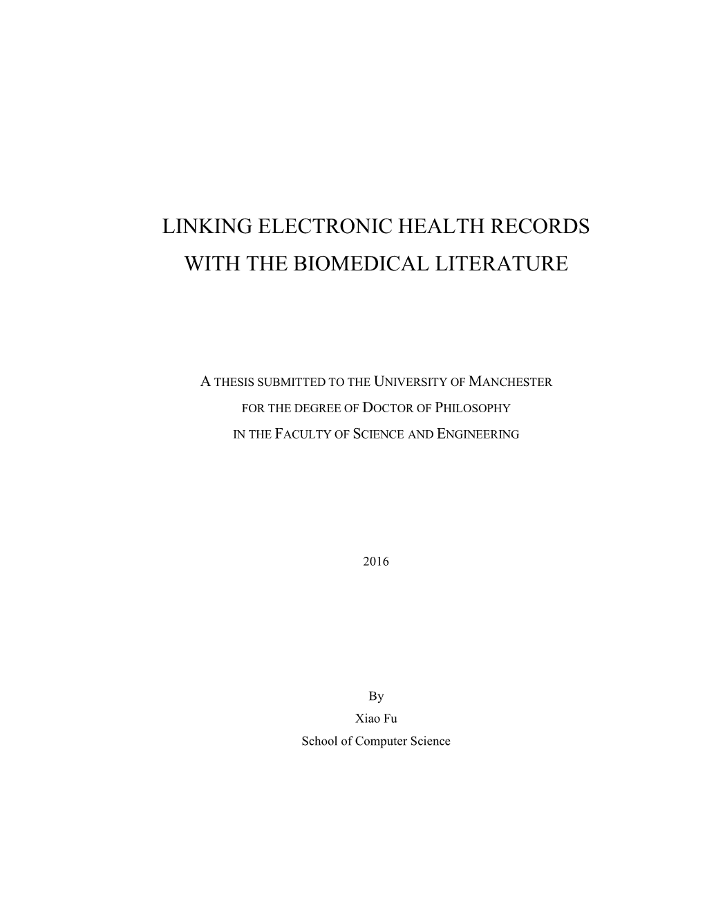 Linking Electronic Health Records with the Biomedical Literature