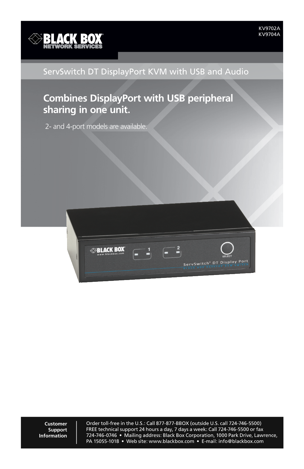 Combines Displayport with USB Peripheral Sharing in One Unit