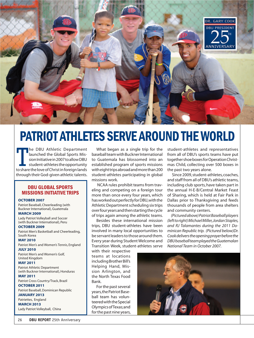 Patriot Athletes Serve Around the World