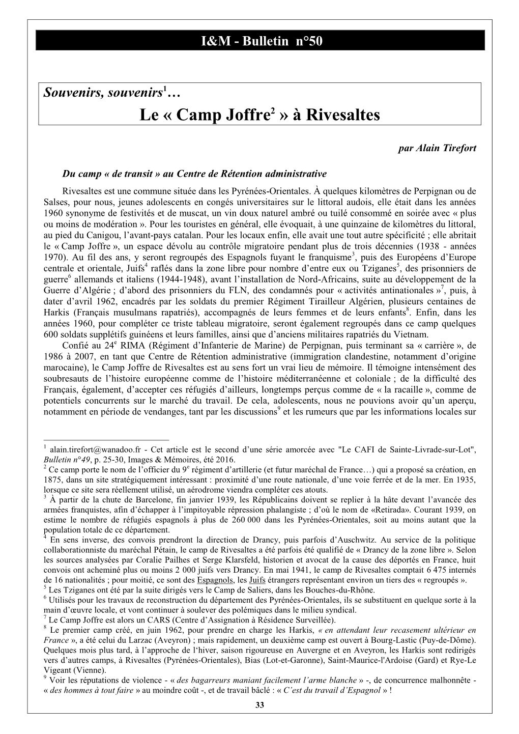 Camp Joffre » À Rivesaltes