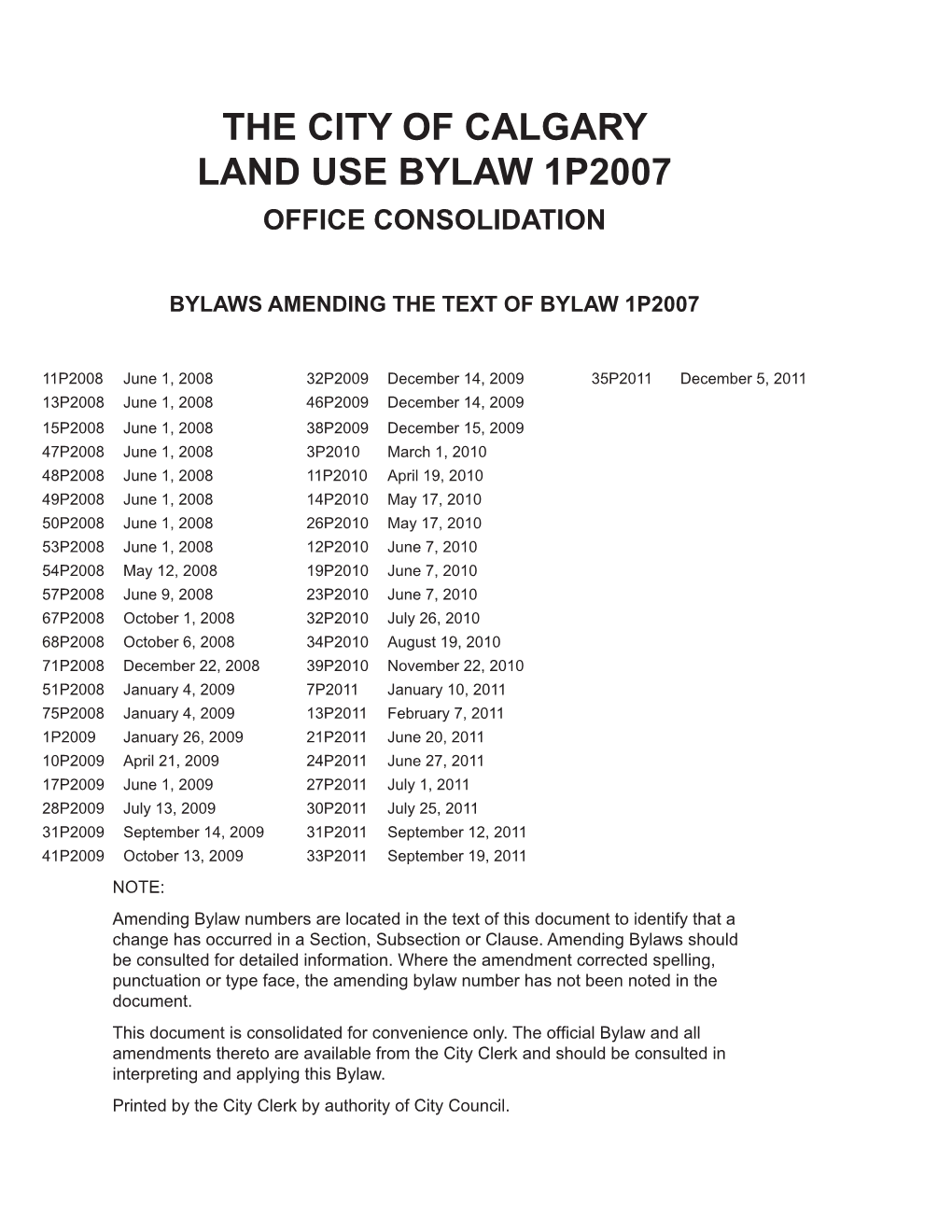 35P2011 Amendments