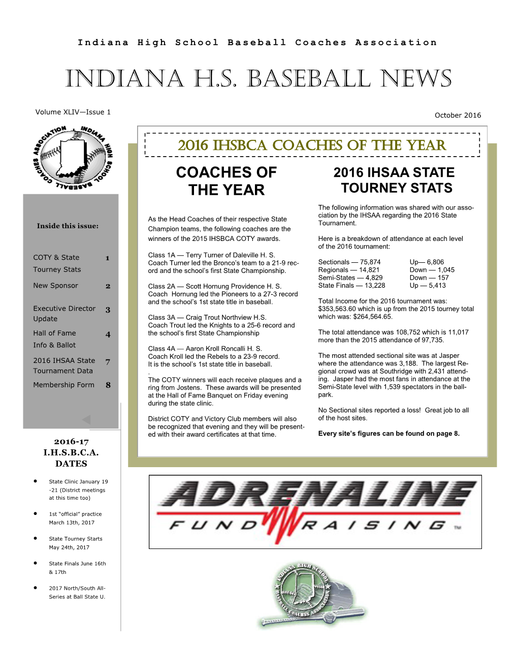 Indiana H.S. Baseball News