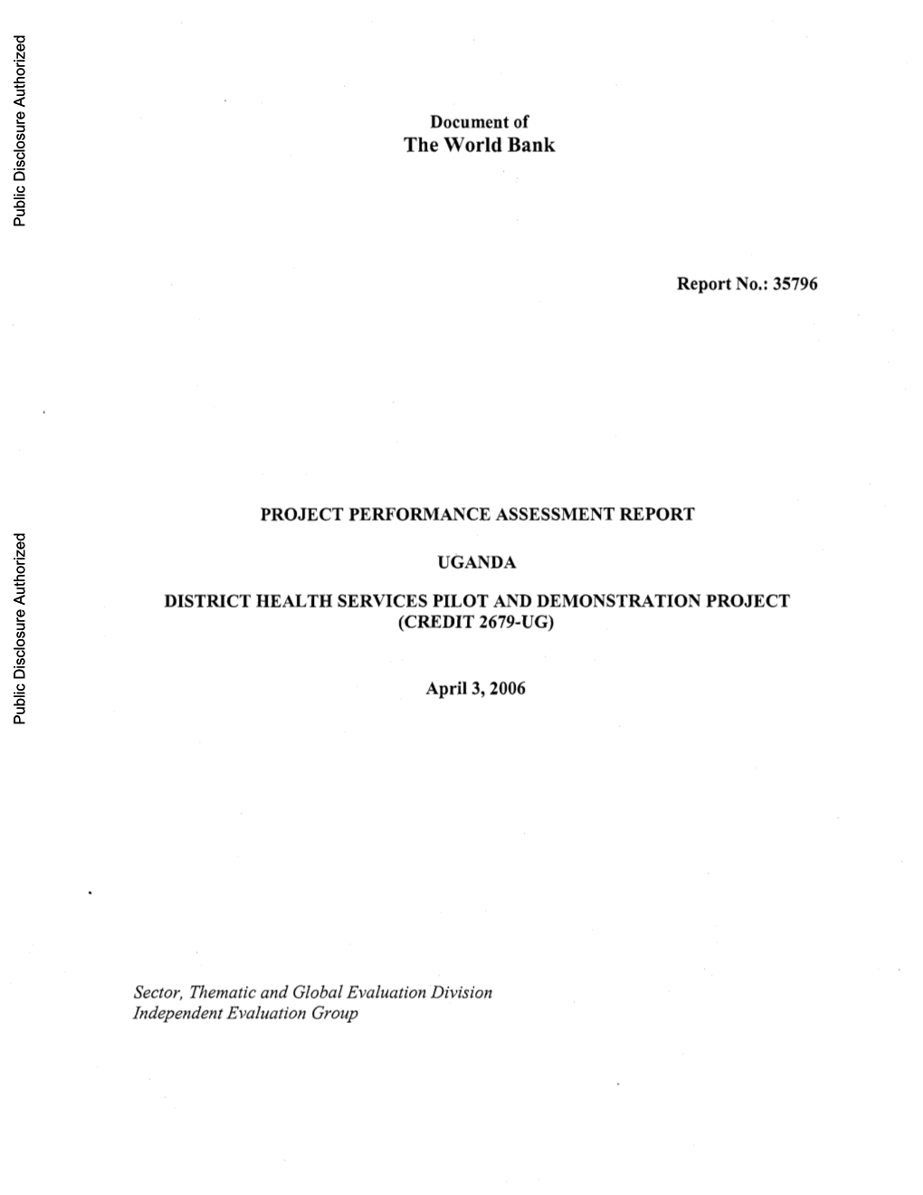 World Bank Document