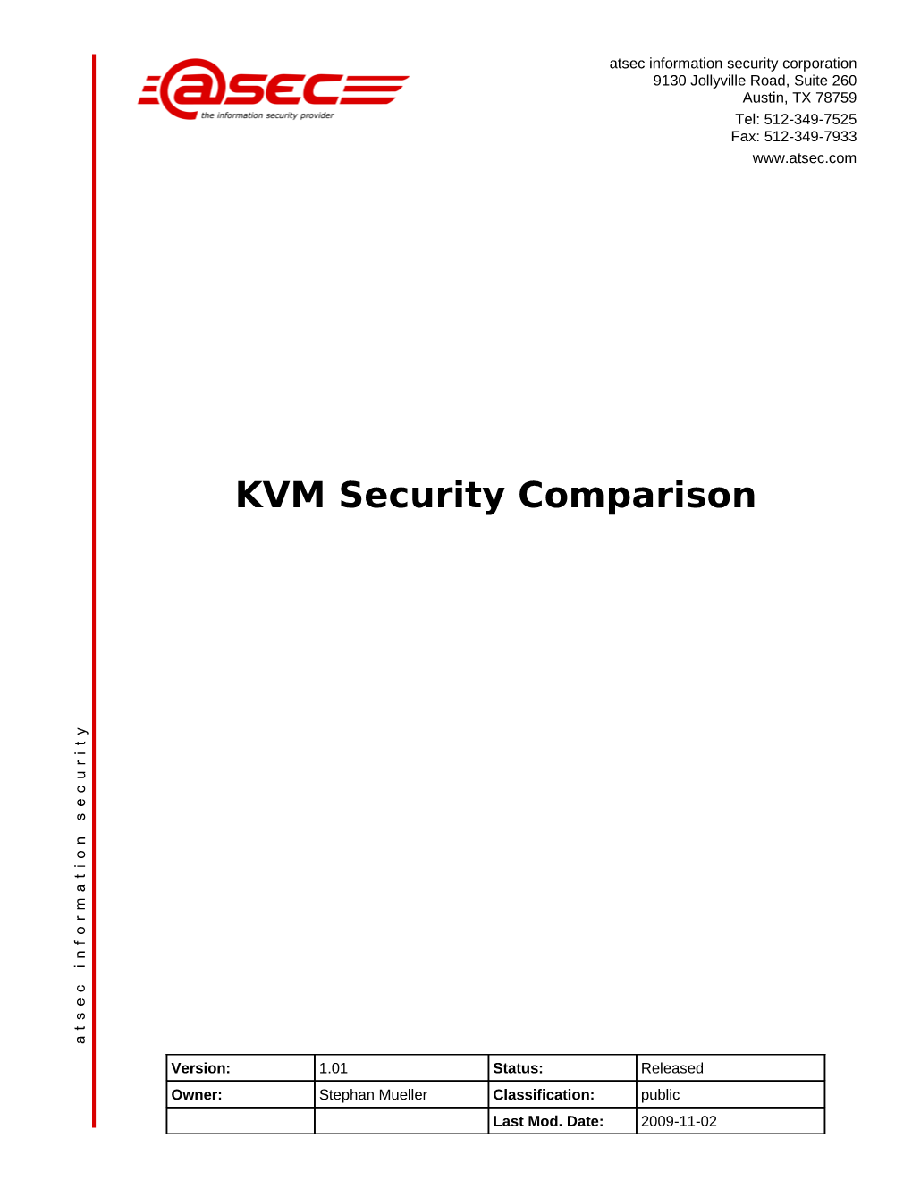 KVM Security Comparison