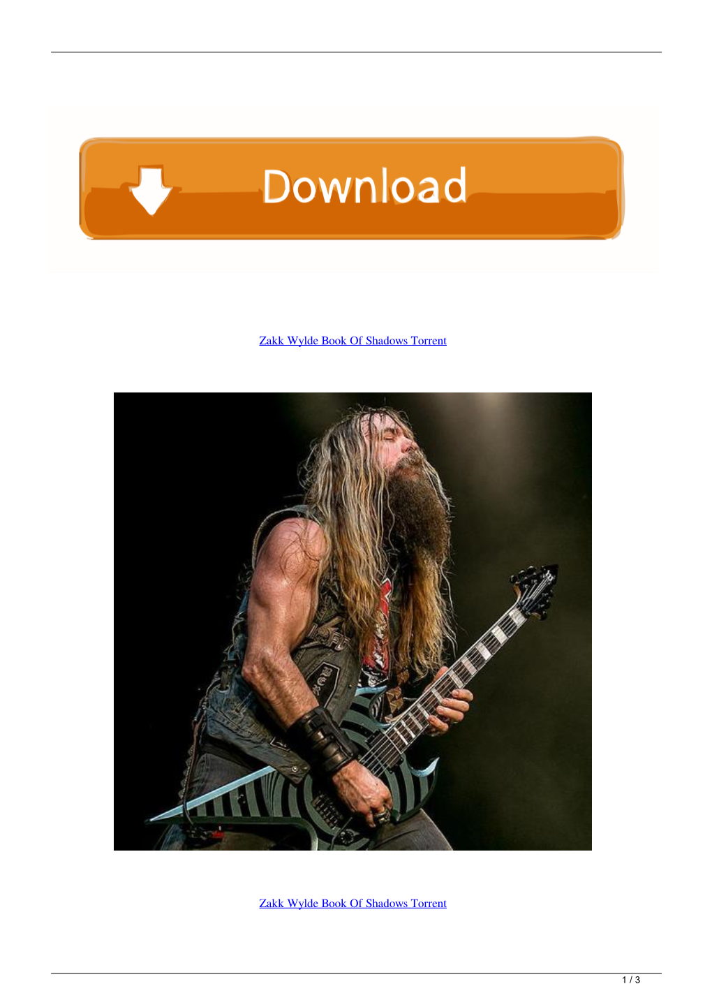 Zakk Wylde Book of Shadows Torrent