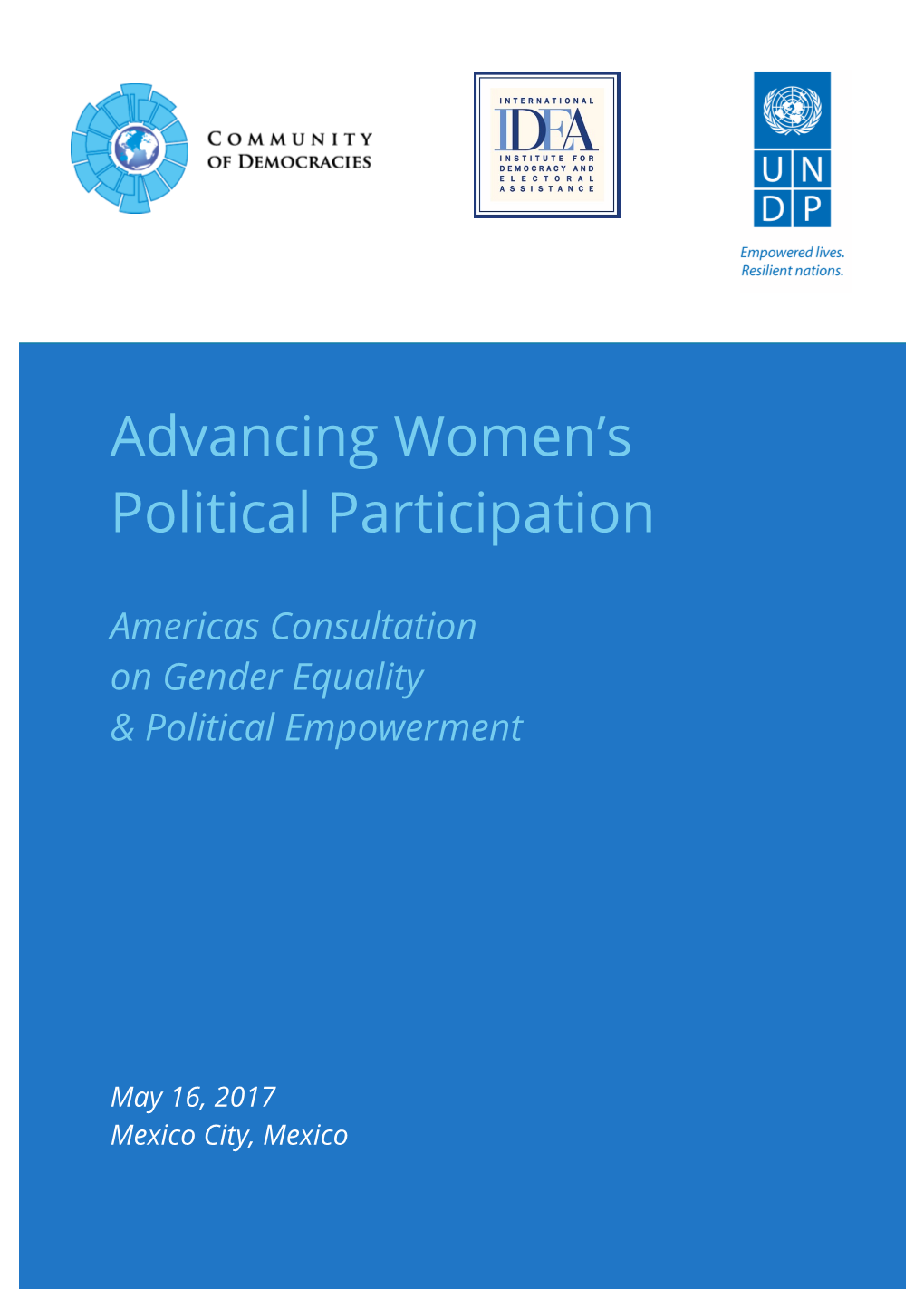 Advancing Women's Political Participation