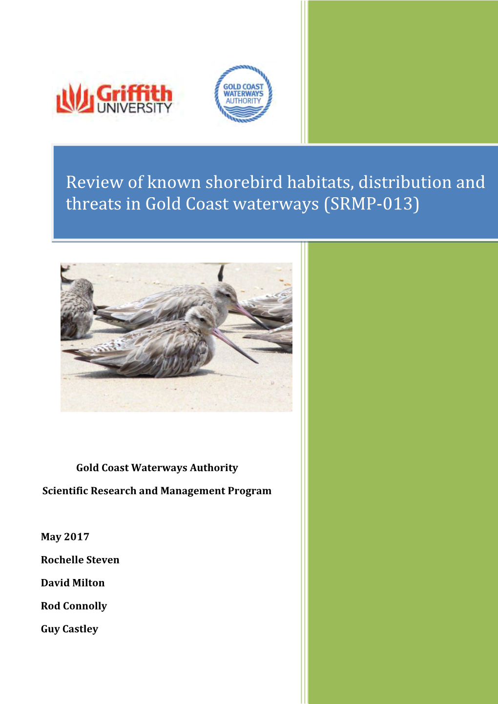 Review of Known Shorebird Habitats, Distribution and Threats in Gold Coast Waterways (SRMP-013)