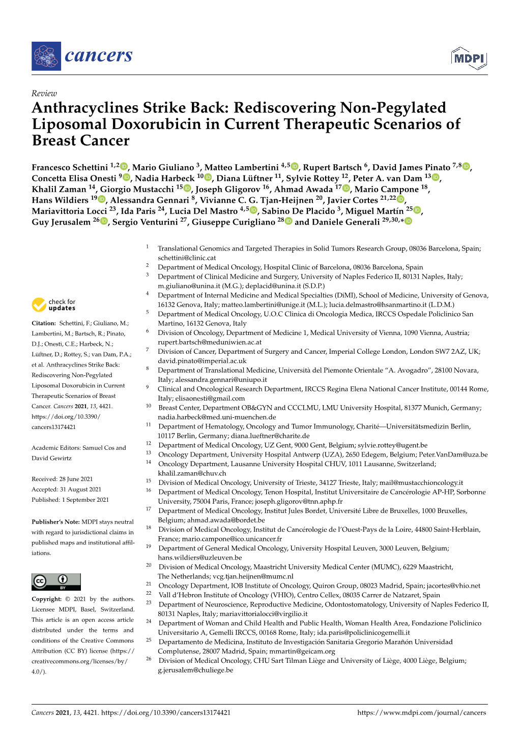 Rediscovering Non-Pegylated Liposomal Doxorubicin in Current Therapeutic Scenarios of Breast Cancer