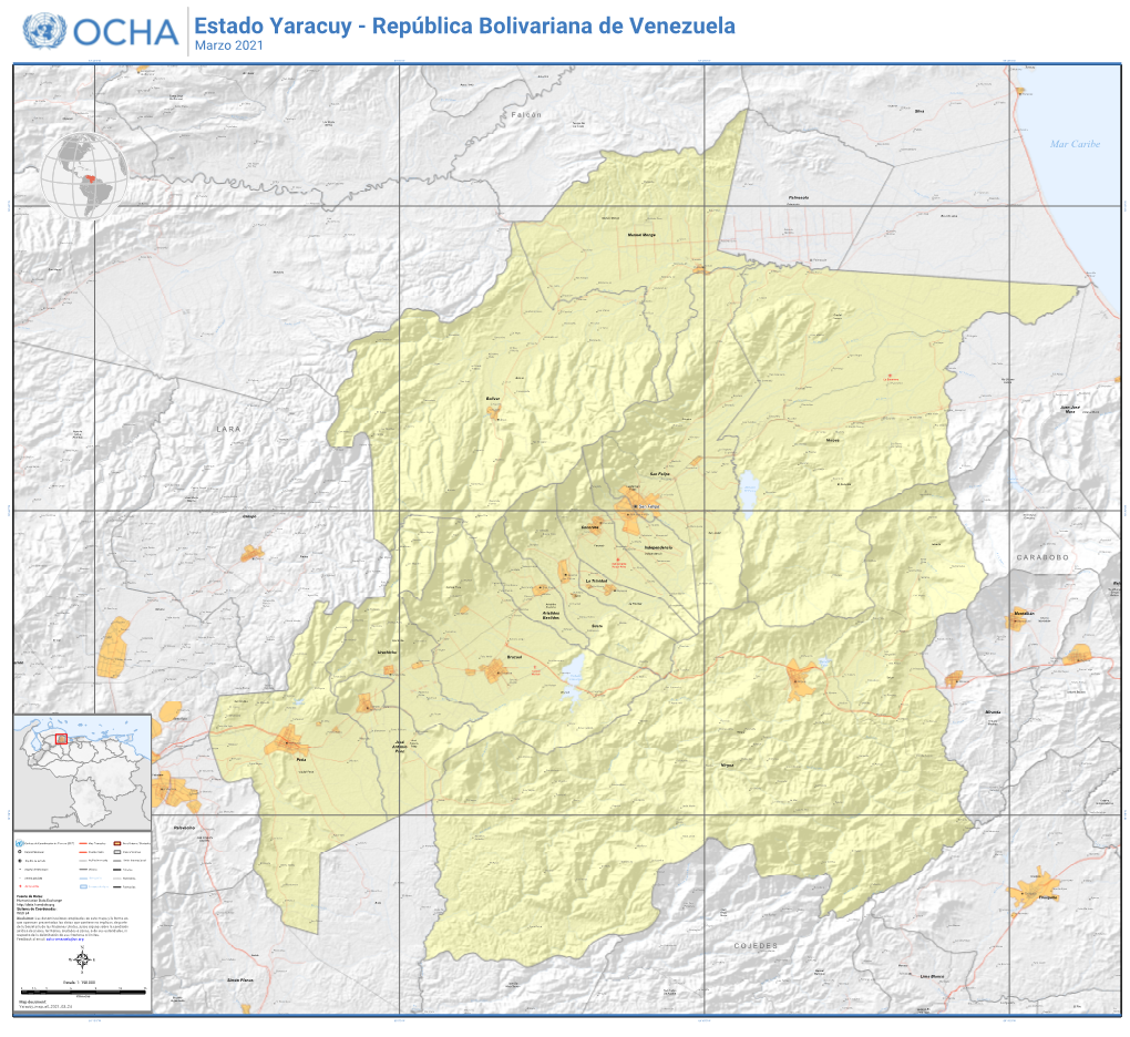 Estado Yaracuy - República Bolivariana De Venezuela Marzo 2021
