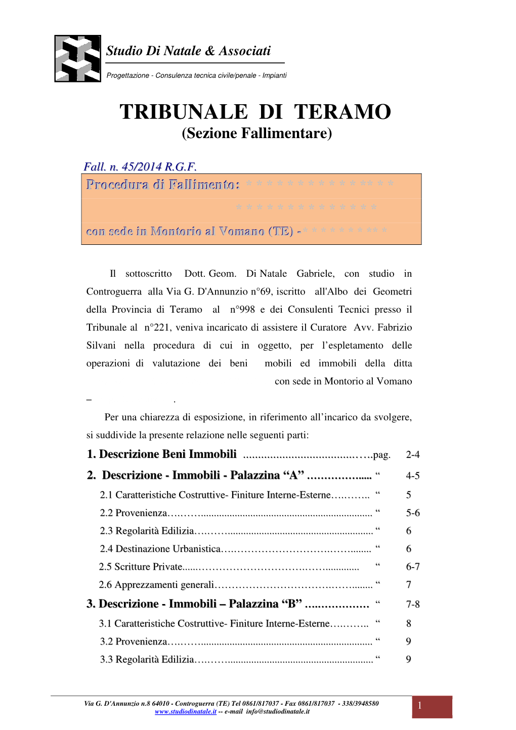 TRIBUNALE DI TERAMO (Sezione Fallimentare)