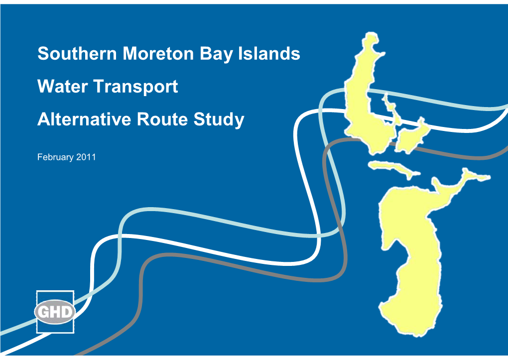 Southern Moreton Bay Islands Water Transport Alternative Route Study