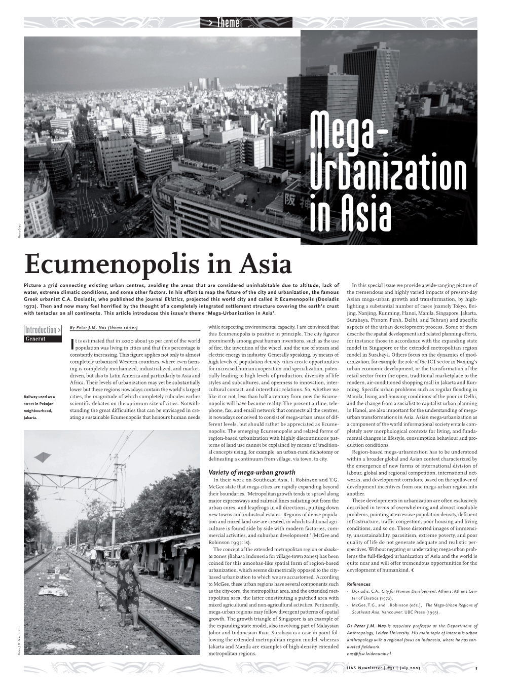 Ecumenopolis in Asia