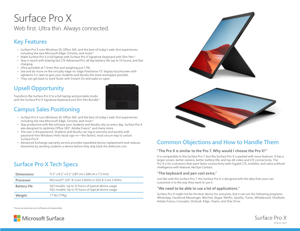 Surface Pro X Web First