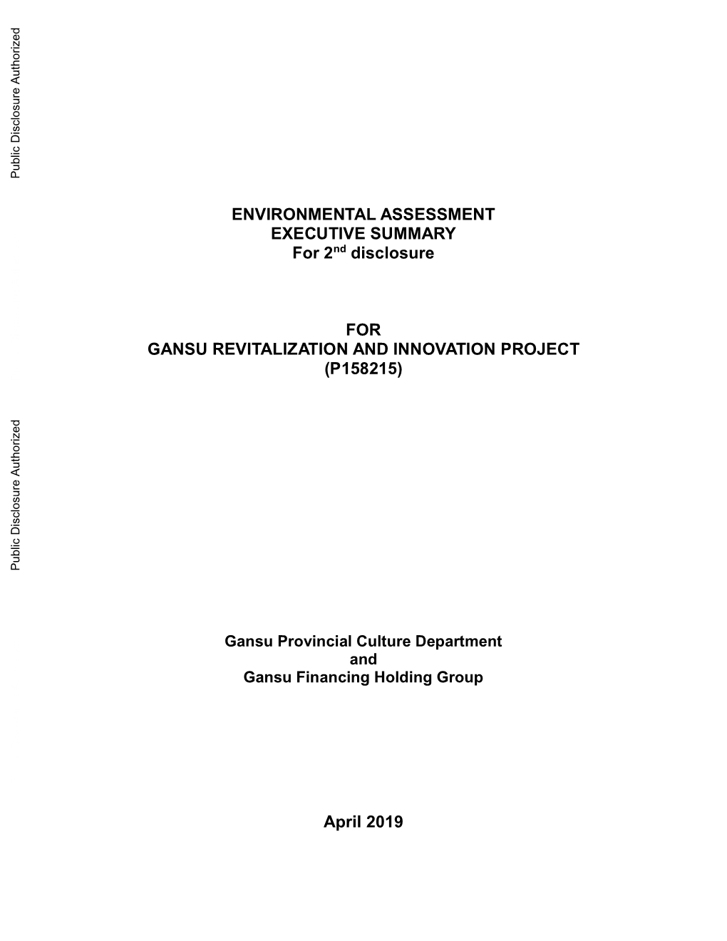 World Bank Document