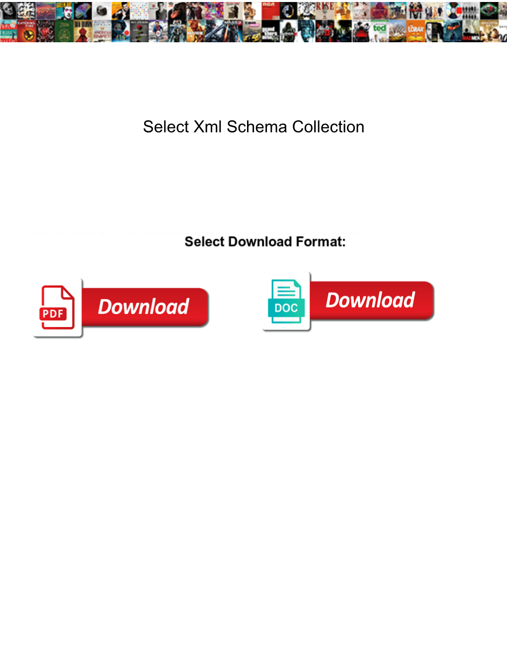 Select Xml Schema Collection