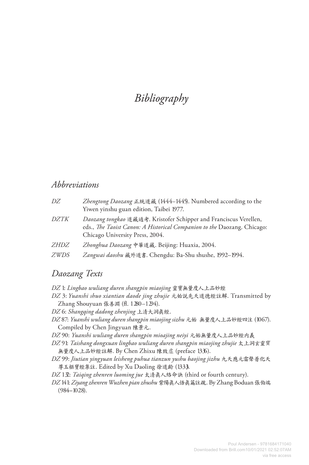 Downloaded from Brill.Com10/01/2021 02:52:07AM Via Free Access 316 Bibliography