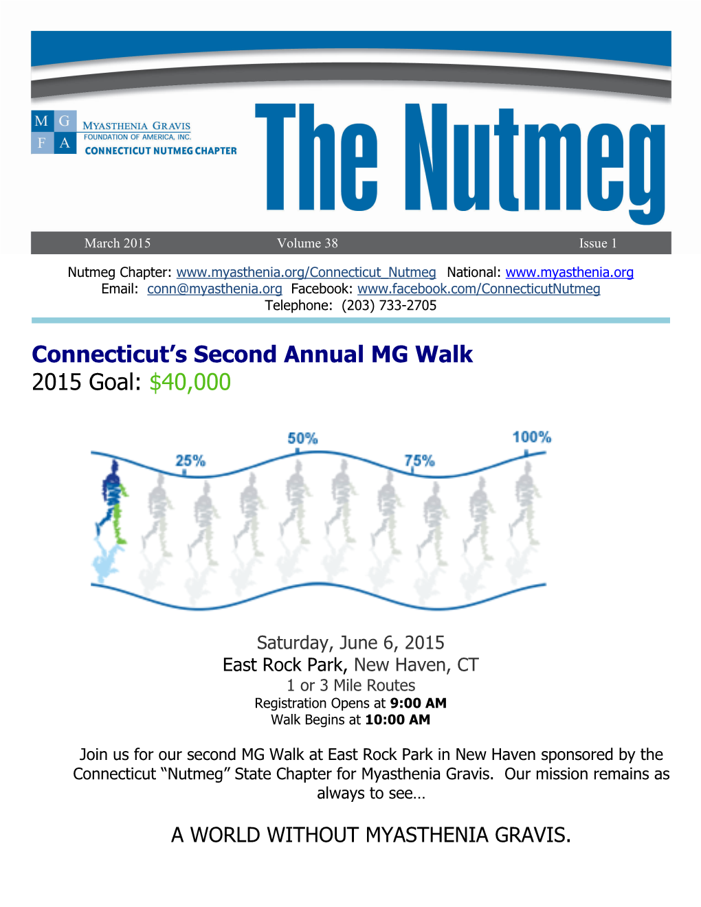 Connecticut's Second Annual MG Walk 2015 Goal