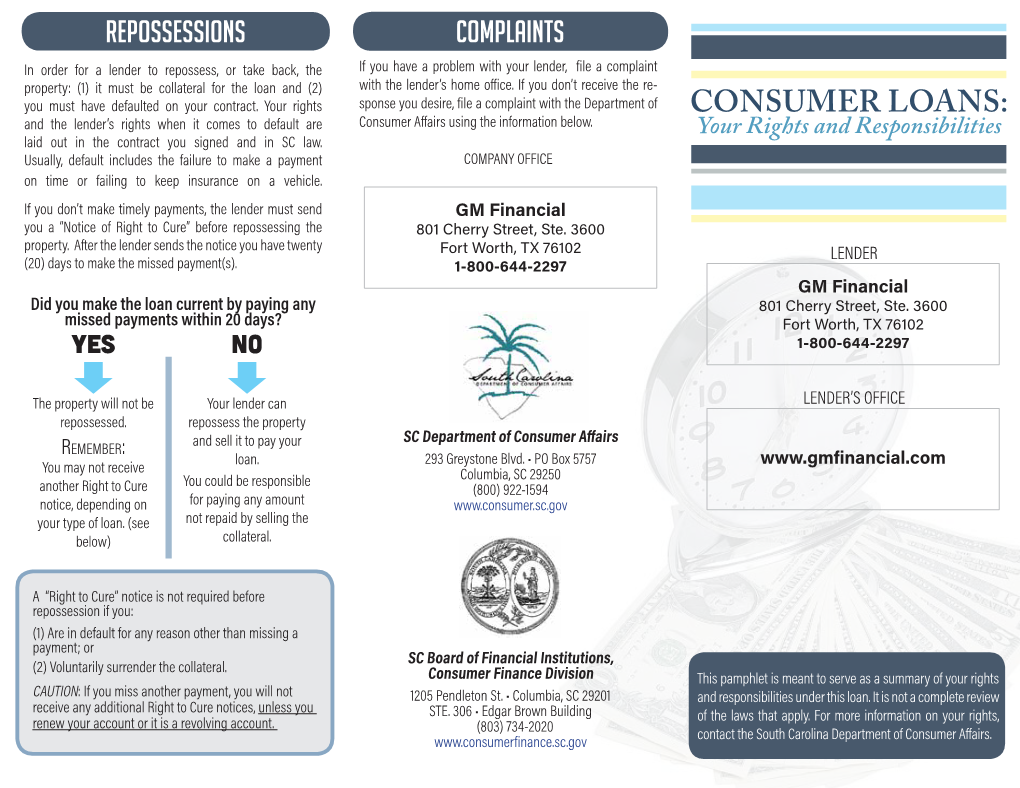 Consumer Loans: Repossessions