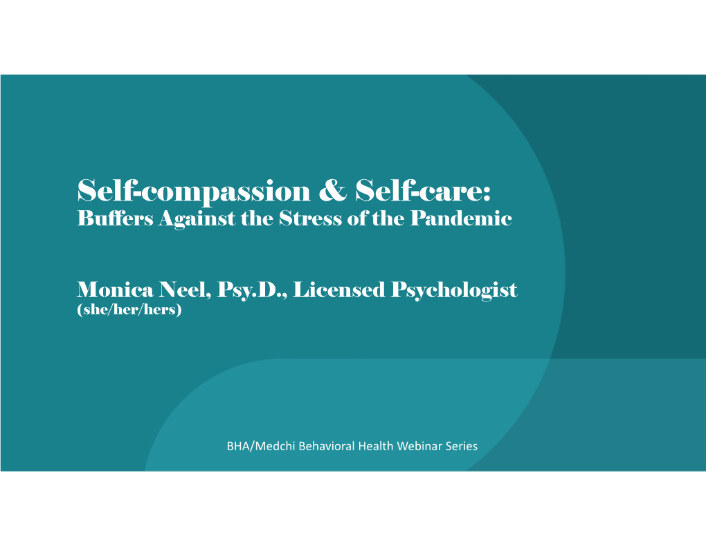 Self-Compassion & Self-Care