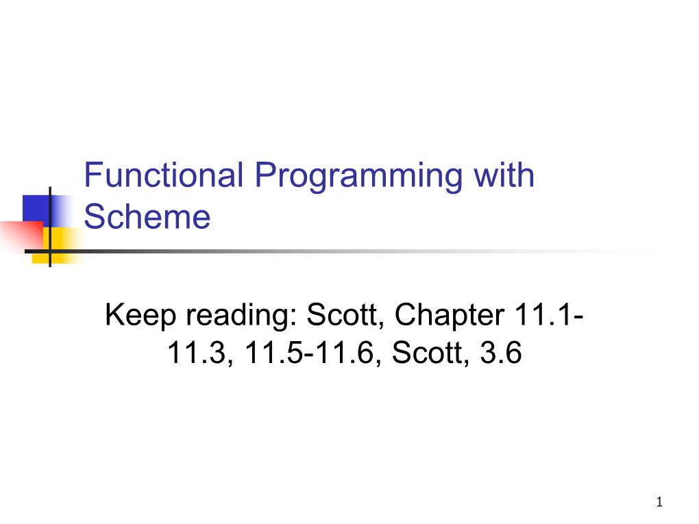 Functional Programming with Scheme