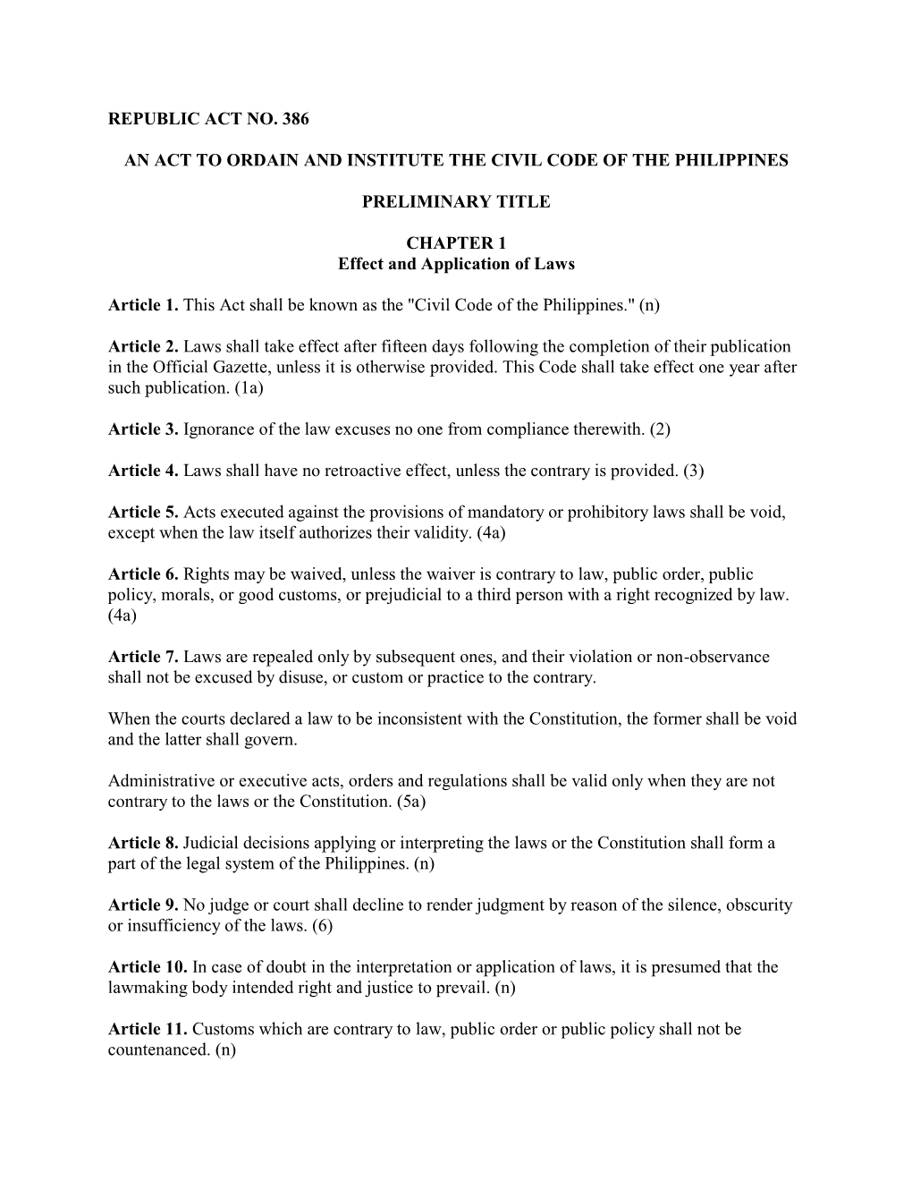Civil Code of the Philippines