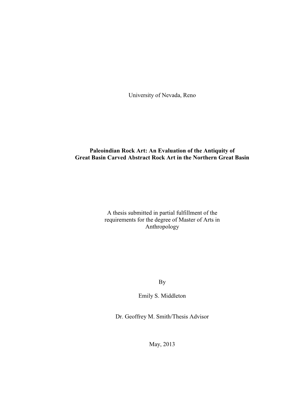 An Evaluation of the Antiquity of Great Basin Carved Abstract Rock Art in the Northern Great Basin