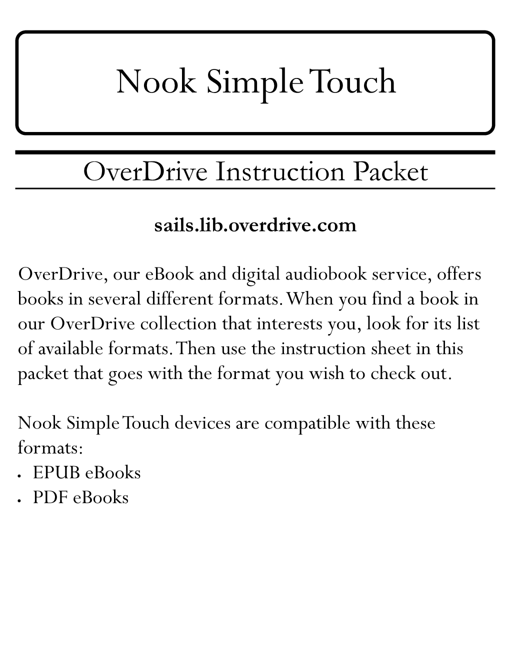 Nook Simple Touch