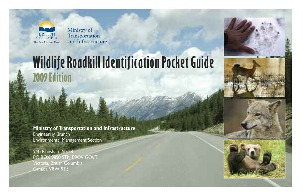 Wildlife Roadkill Identification Pocket Guide 2009 Edition