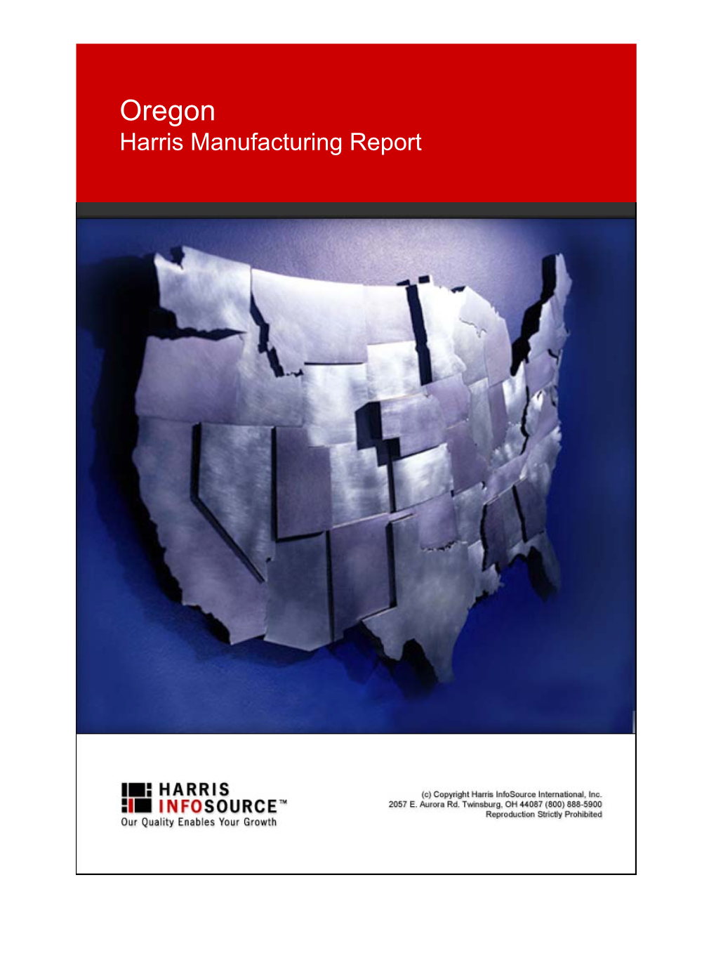 Oregon Harris Manufacturing Report Table of Contents