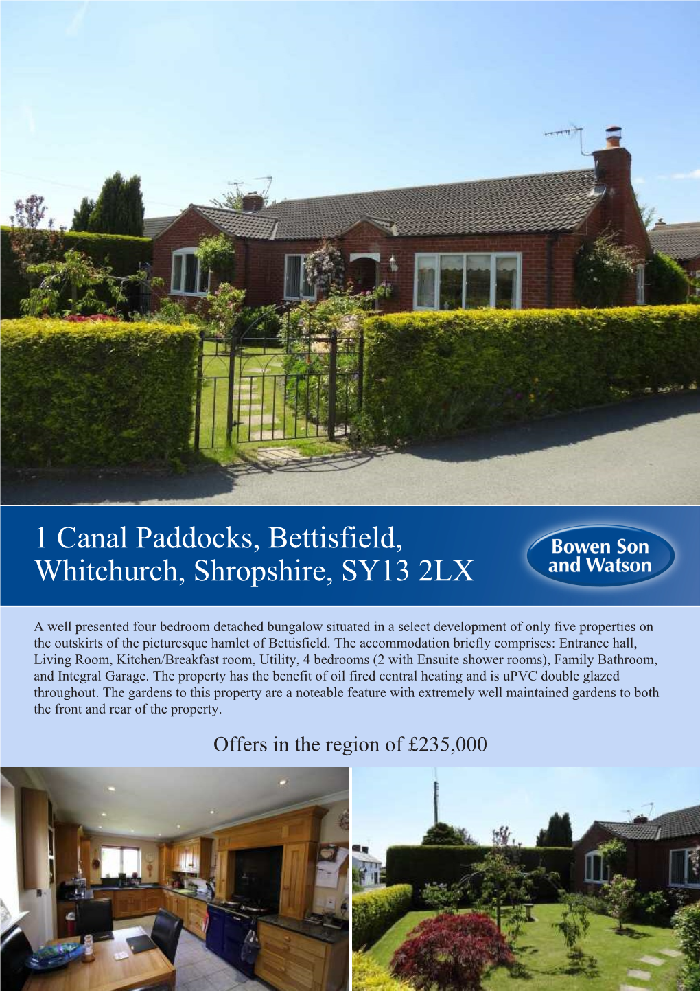 1 Canal Paddocks, Bettisfield, Whitchurch, Shropshire, SY13 2LX